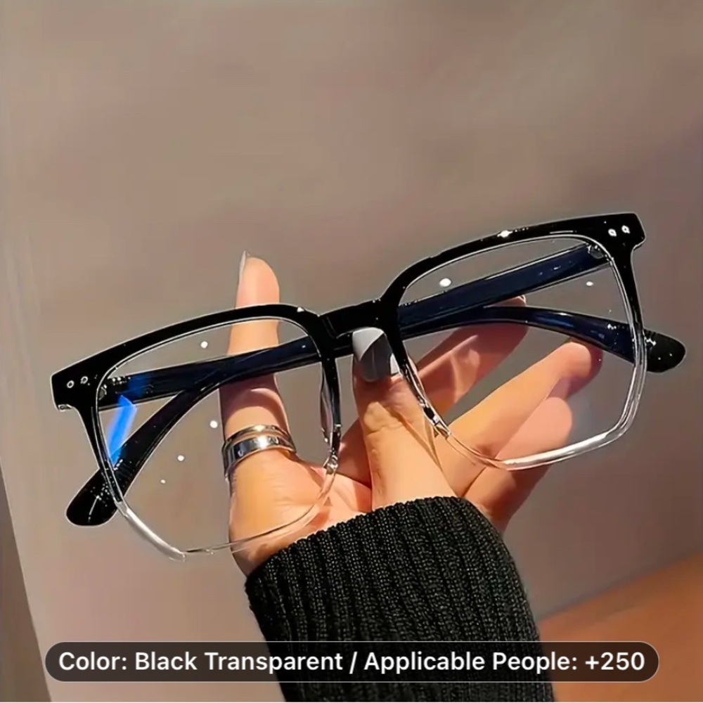 Stylish Black Transparent Women's Glasses